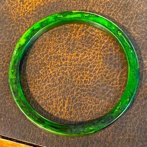 JEWELRY SALE VTG Bakelite SPECIALTY MARBLE,slice bangle,CREAMED SPINACH